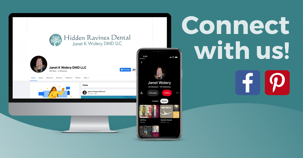 Follow Hidden Ravines Dental on Social Media